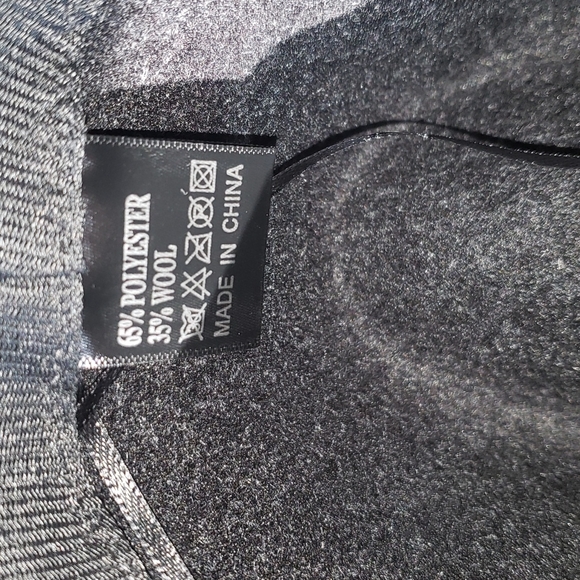 Felt Fedora Panama Black Hat w removable / Adjustable Strap Detail New - Picture 6 of 10